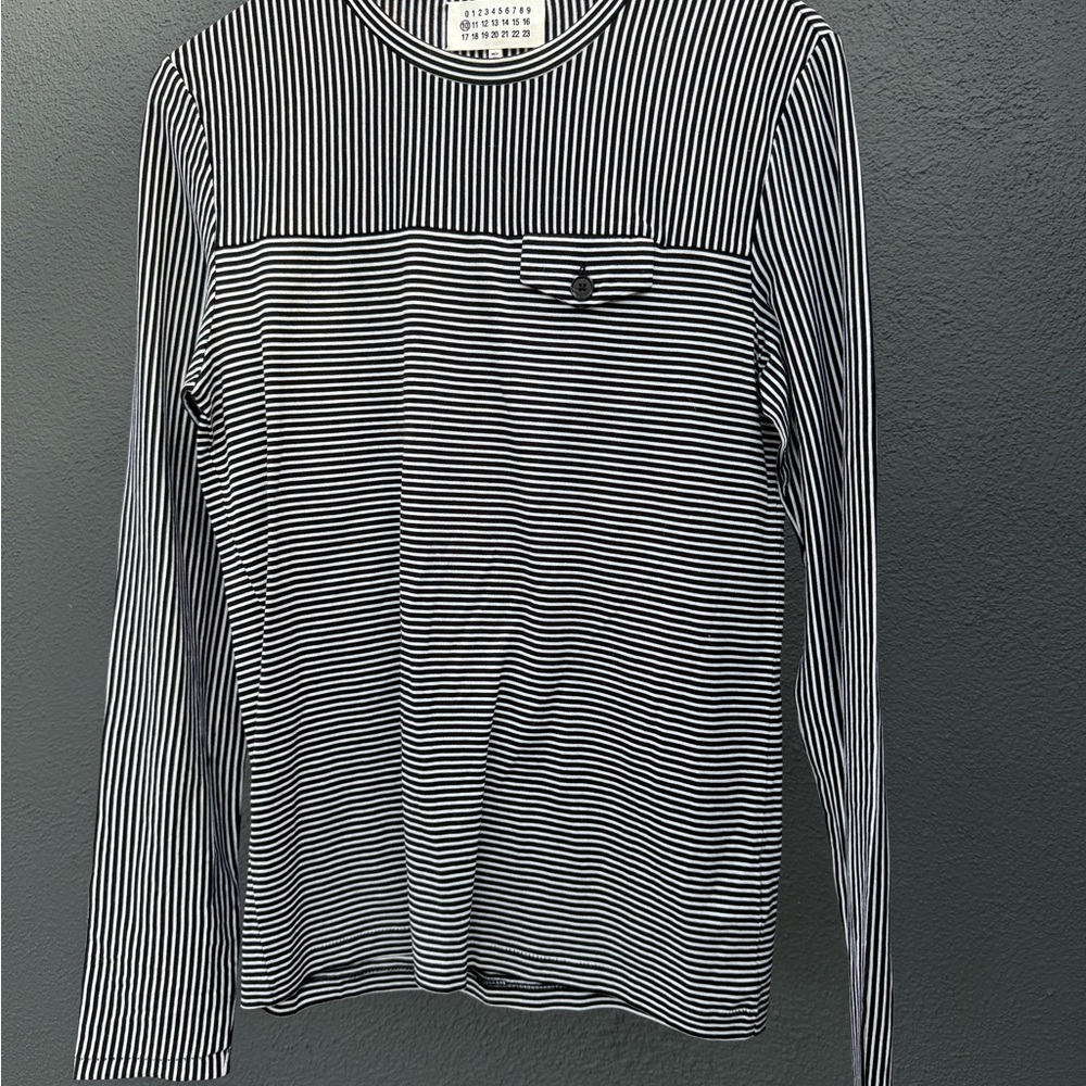 Maison Martin Margiela Black and White Long Sleeve Tee
